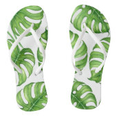 Monstera waterverf patroon teenslippers (Voetbed)