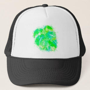 Monstera Waterverf Trucker Pet
