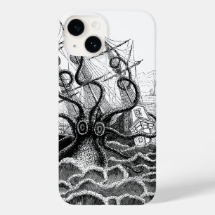Monsterachtige octopus valt een schip aan Case-Mate iPhone 14 hoesje