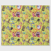 Monsteralfabet kind cadeaupapier (Vlak)