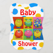 MonsterBaby shower Kaart (Voorkant / Achterkant)