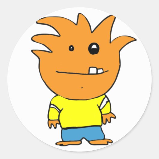 monsterbal ronde sticker (Voorkant)