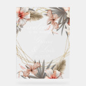 Monstère bohème Botanique Florales Mariage or (Recto)