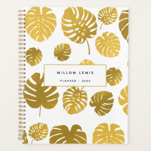 Monstère d'or moderne Feuille Tropical Motif