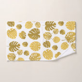 Monstère d'or moderne Feuille Tropical Motif (Serviette à main)