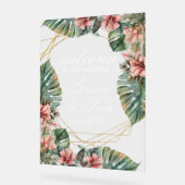 Monstère exotique Botanique Florales Mariage or (Angle)