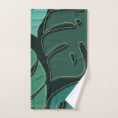 Monstère géante verte design feuille (Serviette à main)