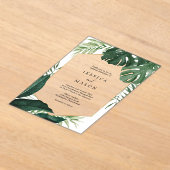 Monstère tropicale Faire-part de mariage acrylique (Poser)