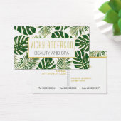 Monstère tropicale verte et dorée et feuilles de p (Bureau)