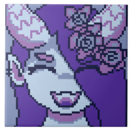 Monstergirl Purple smile Tegeltje