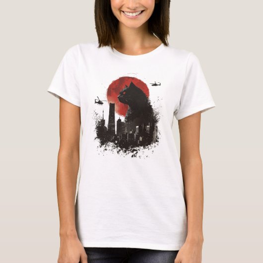 Monsterkat, kat grappig t-shirt (Voorkant)