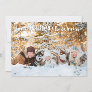 Monsterlijk Goede Kerst Yeti Foto Feestdagenkaart