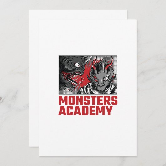 MONSTERS ACADEMY KAART (Voorkant / Achterkant)