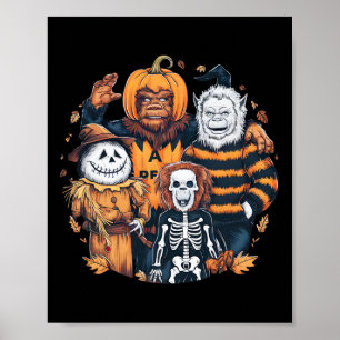 Monsters and Friends in Costumes Herfst Seizoen Ha Poster
