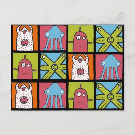 monsters b, monsters b, monsters b, monsters b briefkaart (Voorkant)