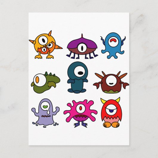 Monsters Briefkaart (Voorkant)
