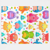 Monsters Colorful Boy's Room Large Fleece Deken (Voorkant (Horizontaal))