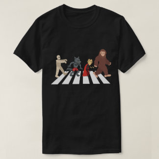 Monsters die Abbey Road oversteken T-shirt