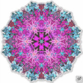 Monsters en bloemen (abstract patroon) v1.1 sticker (Voorkant)