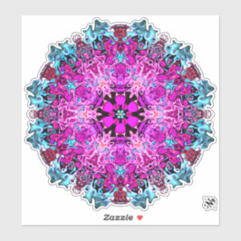 Monsters en bloemen (abstract patroon) v1.1 sticker