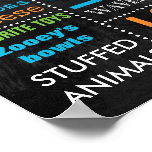 Monsters First Birthday Party chalkboard Poster (Hoek)