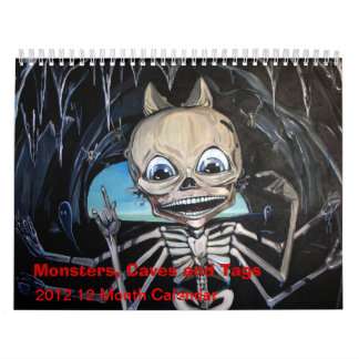 Monsters, grotten en Labels 2012 Kalender van 12 m