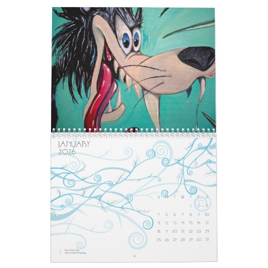 Monsters, grotten en Labels 2012 Kalender van 12 m (Jan 2026)