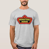 Monsters Horde Retro Pizza Place T-Shirt (Devant)