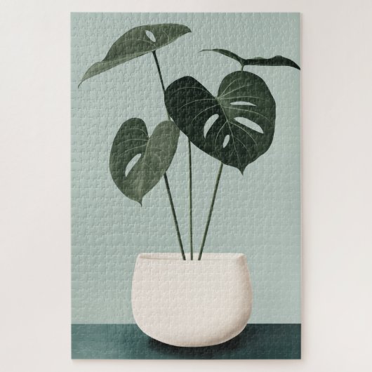 Monsters in een witte pot legpuzzel (Verticaal)