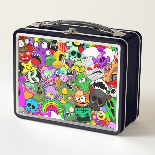 Monsters Leuke Karakters Halloween Patroon (Voorkant)