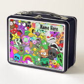 Monsters Leuke Karakters Halloween Patroon (Voorkant)