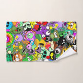 Monsters Leuke Karakters Halloween Patroon Bad Handdoek (Handdoek)