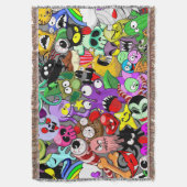 Monsters Leuke Karakters Halloween Patroon Deken (Voorkant Verticaal)