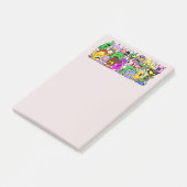 Monsters Leuke Karakters Halloween Patroon Post-it® Notes (Schuin)