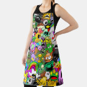 Monsters Leuke Karakters Halloween Patroon Schort (Insitu)