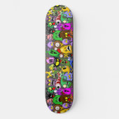 Monsters Leuke Karakters Halloween Patroon Skateboard (Voorkant)