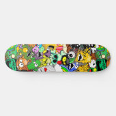 Monsters Leuke Karakters Halloween Patroon Skateboard (Horizontaal)