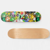 Monsters Leuke Karakters Halloween Patroon Skateboard (Horizontaal)
