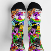 Monsters Leuke Karakters Halloween Patroon Sokken (Top)