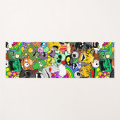 Monsters Leuke Karakters Halloween Patroon Yogamat (Voorkant (horizontaal))