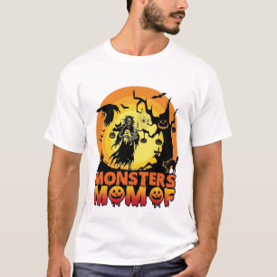 Monsters Moeder Halloween Monster Geest Skelet Spo T-shirt