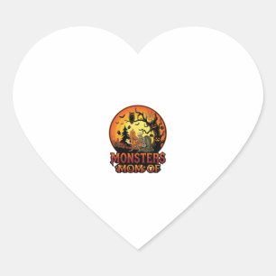 Monsters Moeder Halloween Skelet Pompoen Uil Griez Hart Sticker