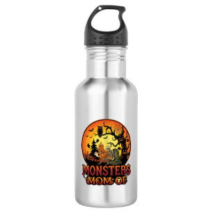 Monsters Moeder Halloween Skelet Pompoen Uil Griez Waterfles