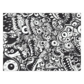 monsters patroon lelijk abstract spooky eng grieze tafelkleed (Voorkant (Horizontaal))