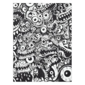 monsters patroon lelijk abstract spooky eng grieze tafelkleed (Voorkant)