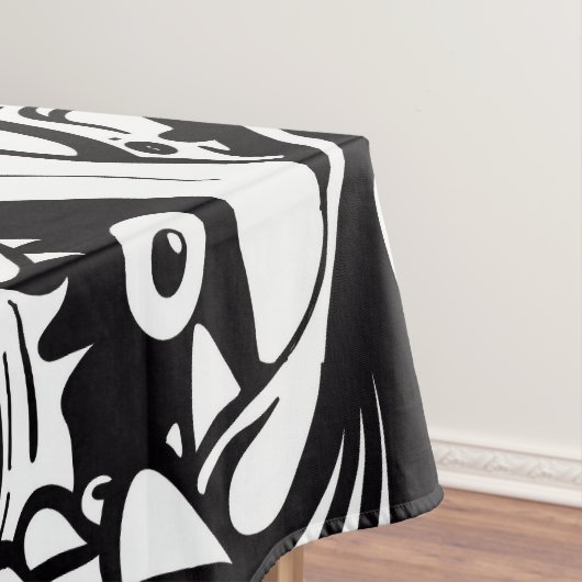 monsters patroon lelijk abstract spooky eng grieze tafelkleed (Voorbeeld)