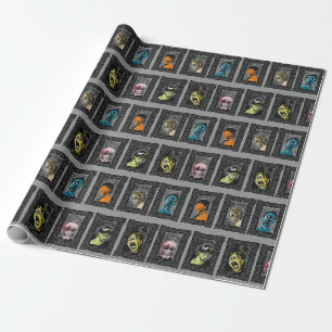Monsters portretten Creepy Illustrations Zombies Cadeaupapier