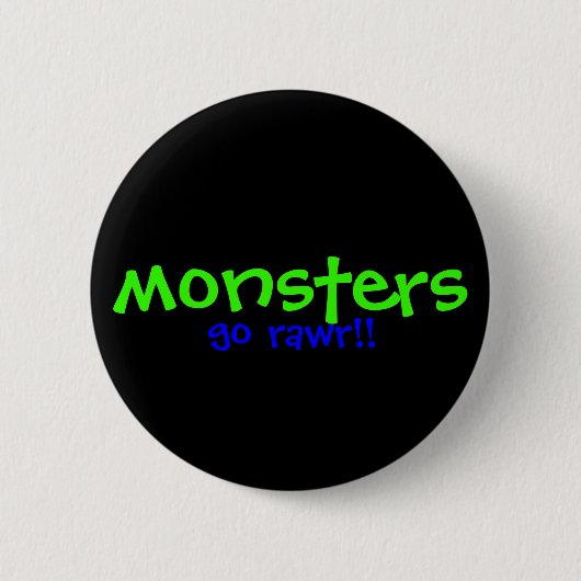 Monsters! Ronde Button 5,7 Cm (Voorkant)