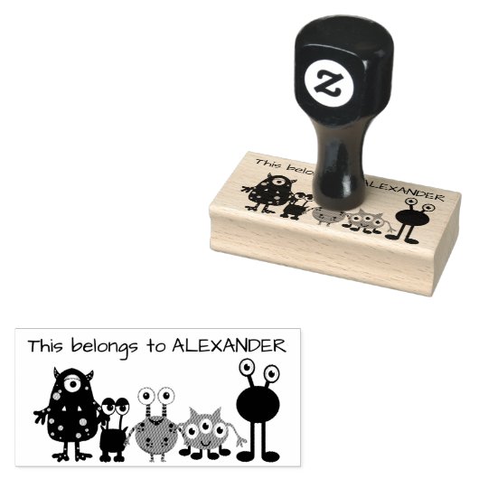 Monsters Rubberstempel (Gestempeld)