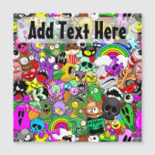 Monsters Schattige Tekens Halloween Patroon  (Voorkant)